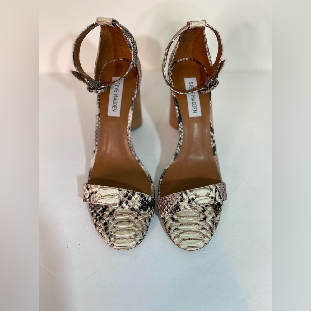 Steve Madden Sara Snakeskin Sandals size 8 NWOT - Picture 4 of 11